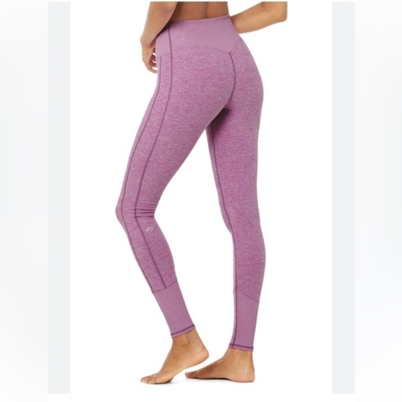 ALO Yoga Purple Heather High-Waist Alosoft Lounge Leggings - Picture 2 of 13